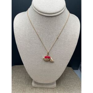 Annaleece by Devries Mop Fish Necklace Gold Tone Chain. READ